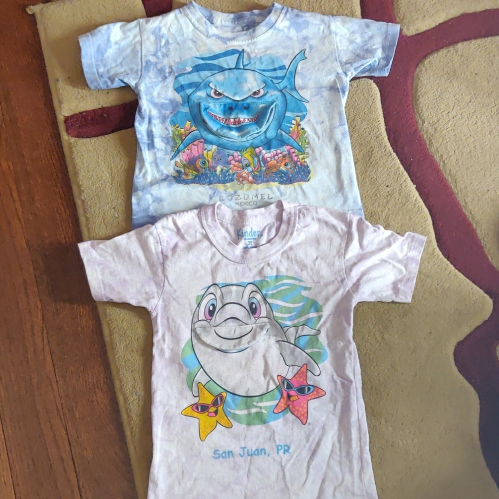 Bundle flip open mouth sea themed tees